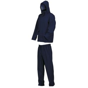 COMPLETO GIACCA PANTALONI IMPERMEABILI POLIESTERE PVC